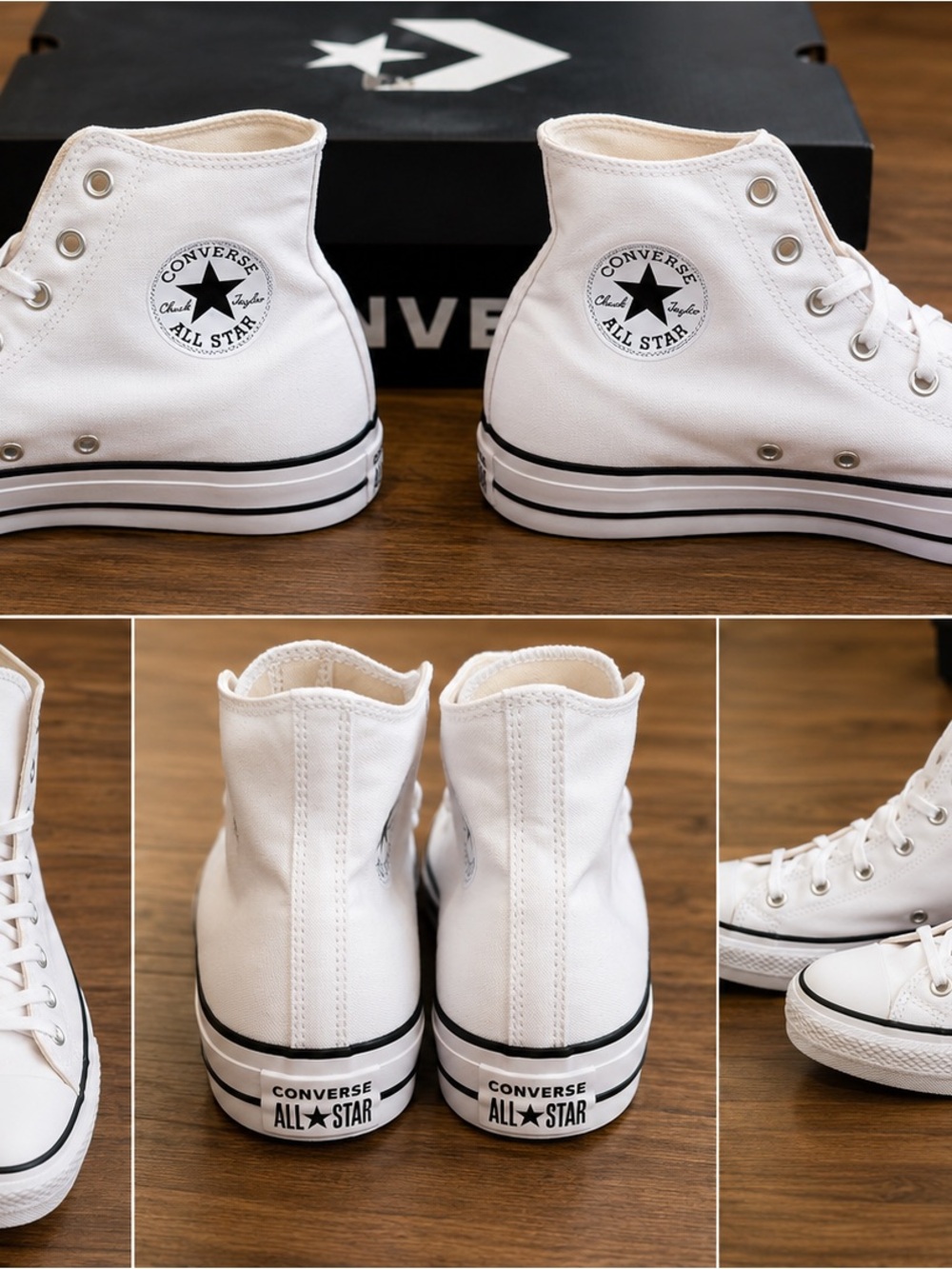 Converse White High Top All Star Sneakers